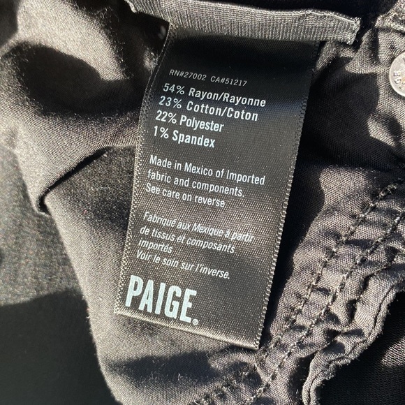 Paige black stretchy black jeans size 29 - Picture 4 of 7